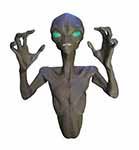 Alien 3d printed hand painted