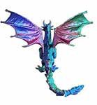 Flying dragon 3d printed hand painted